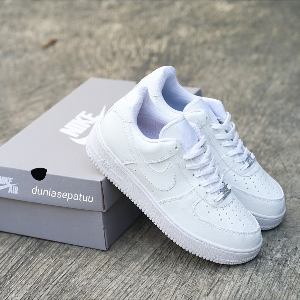 Sepatu Nike Air Force 1 One Full Putih Full White Sepatu Sneakers Wanita