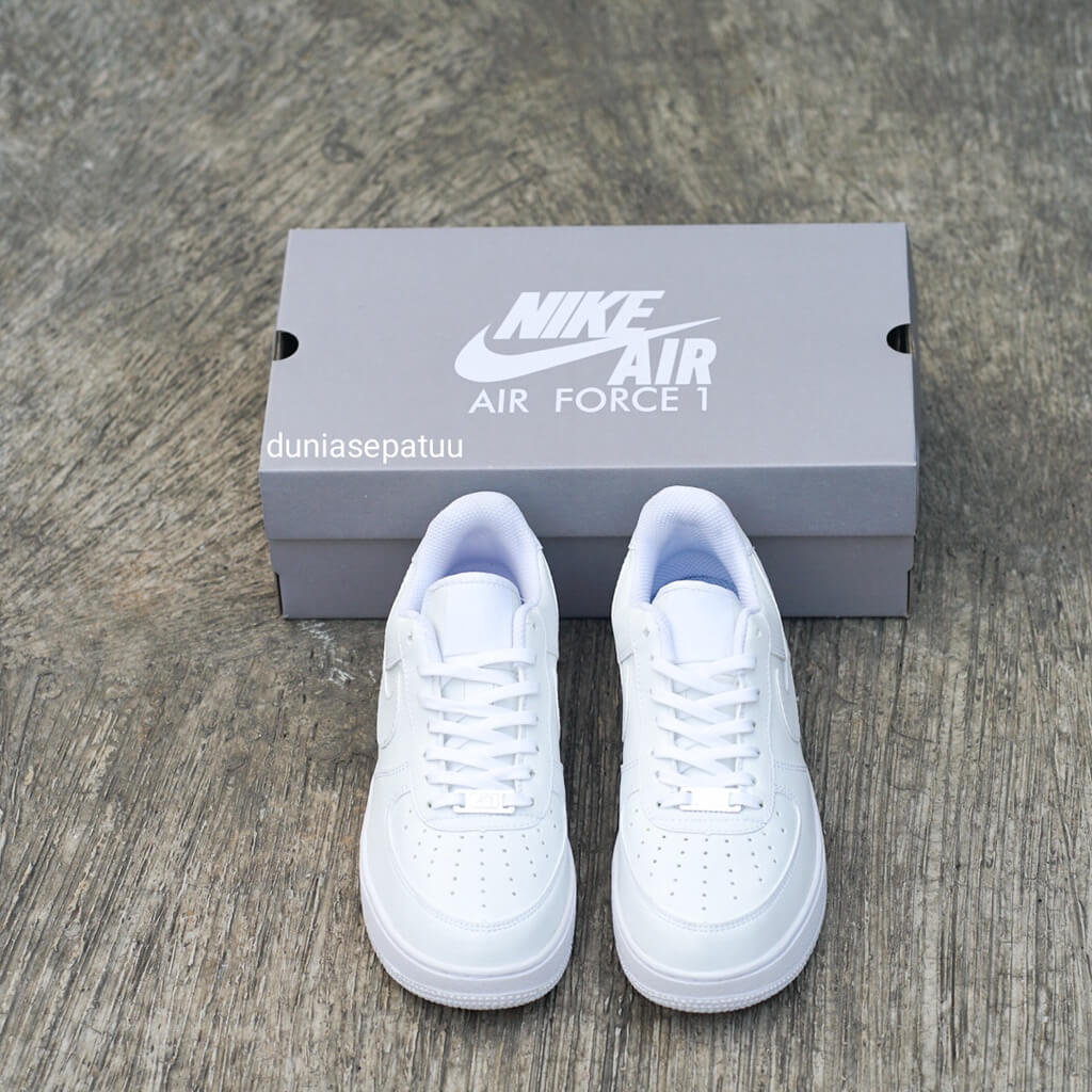 Sepatu Nike Air Force 1 One Full Putih Full White Sepatu Sneakers Wanita